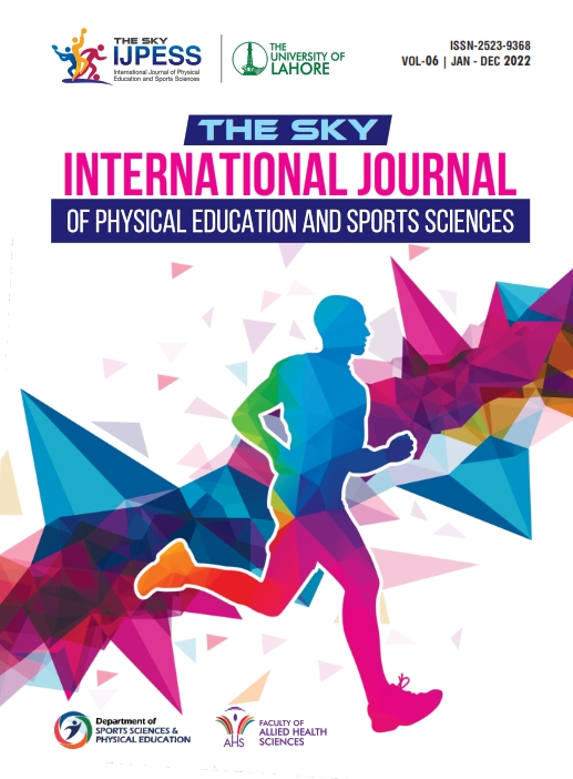 					View Vol. 6 (2022): THE SKY-International Journal of Physical Education and Sports Sciences
				